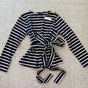 NWT J. Crew Open Back Wrap Blouse